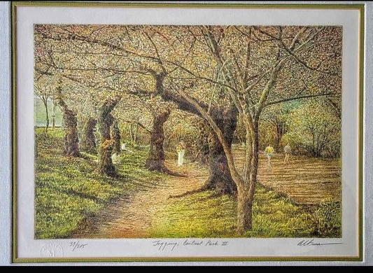 Harold Altman "Jogging, Central Park III " 1960 Limited Edition Signed