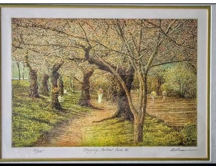Harold Altman "Jogging, Central Park III " 1960 Limited Edition Signed