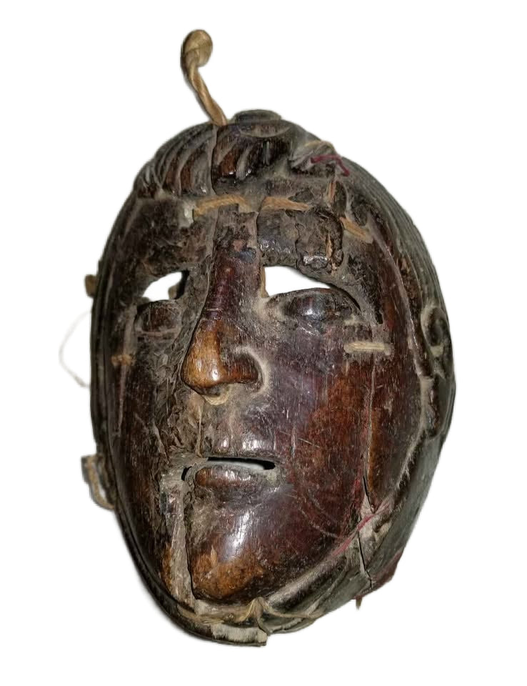 Antique Mox Dance Mask Hand-Carved Guatemalan