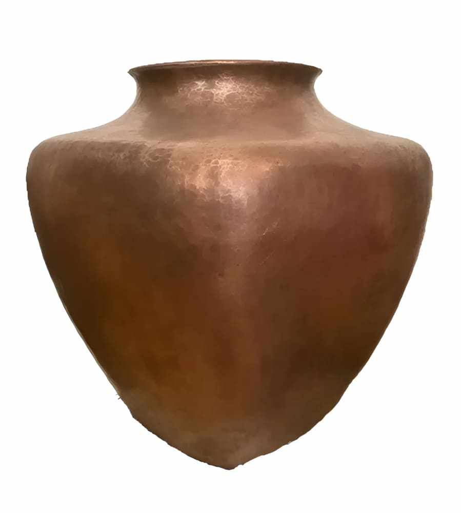 Abdon Punzo Hammered Copper Square Vase ‚Äì Signed - Re - psychles Vintage Shop & Art Gallery