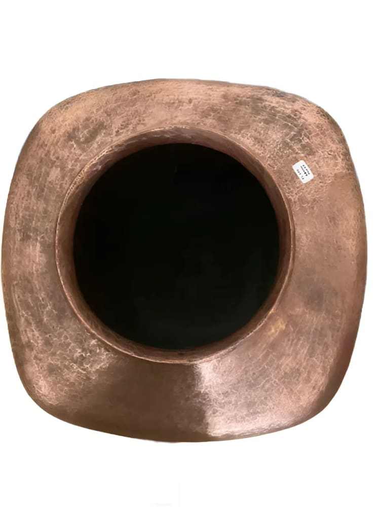 Abdon Punzo Hammered Copper Square Vase ‚Äì Signed - Re - psychles Vintage Shop & Art Gallery