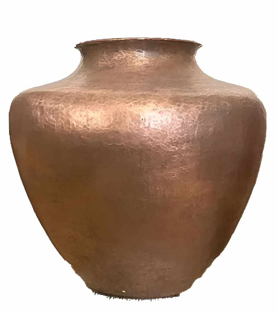 Abdon Punzo Hammered Copper Square Vase ‚Äì Signed - Re - psychles Vintage Shop & Art Gallery