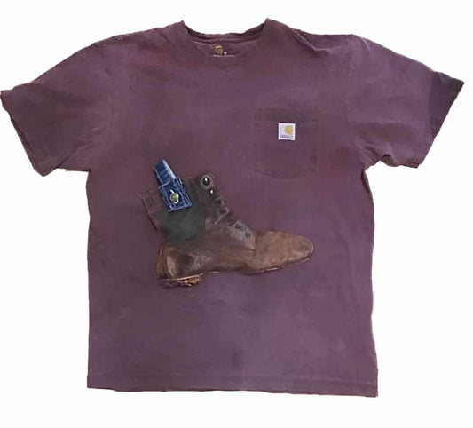 Boot Shirt prototype on an Upcycled Carhartt by h.m. Peavy