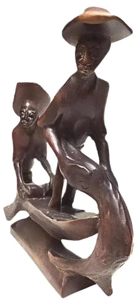 D Paul Hand-Carved Malaysian Fishermen