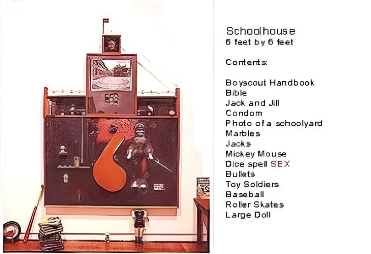 h.m. Peavy - Schoolhouse Assemblage & Construction 1984
