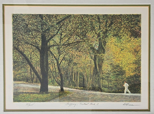 Harold Altman "Jogging, Central Park II " 1960 Limited Edition Signed