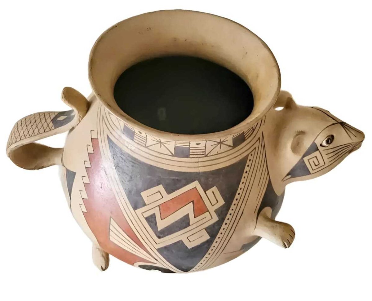 Juan Quezada Signed Fat Mouse Pottery - Re - psychles Vintage Shop & Art Gallery