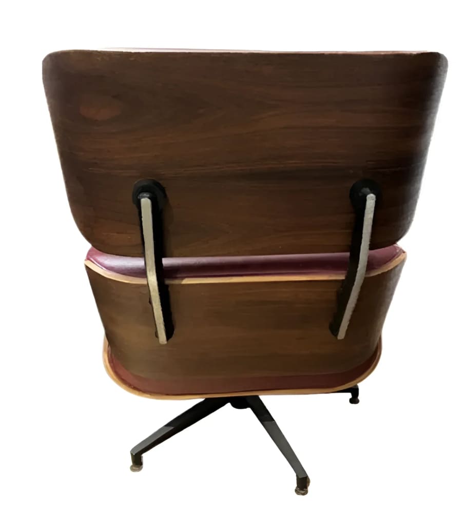 Mid-Century Bent-Plywood and Leather Lounge Chair Replica