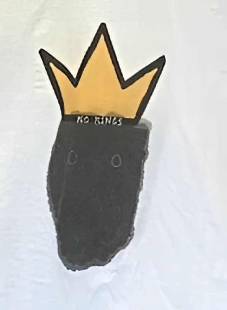No Kings - One - of - a - Kind Anti - Authoritarian Protest T-Shirt by h.m. Peavy - Re - psychles Vintage Shop & Art Gallery
