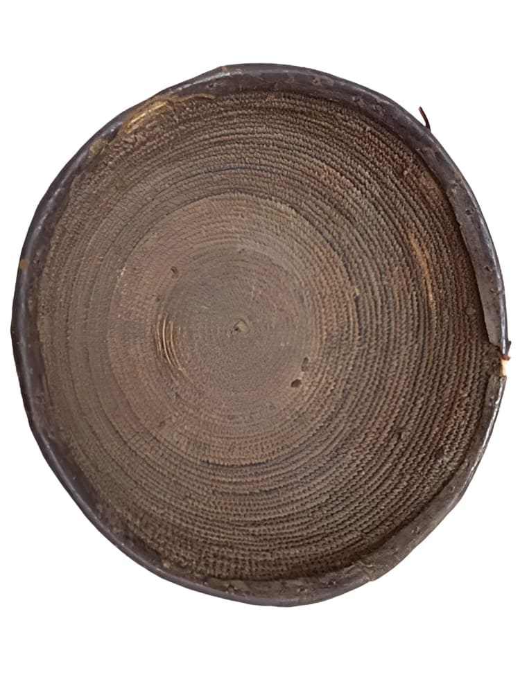 Nupe Coil & Leather Basket 1880s