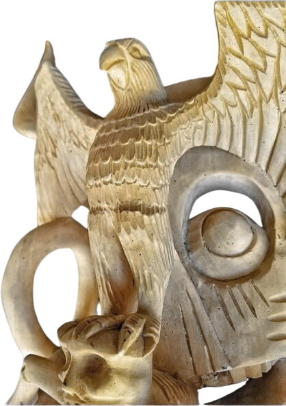 Surrealist Mexican Evil Mask From Michoacan Signed by Juan Horta