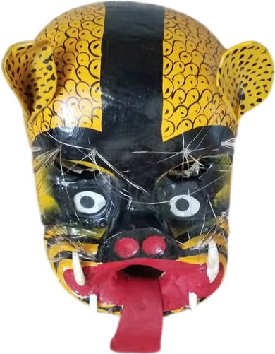 Old Traditional Jaguar Mask from Olinala Guerrero Mexico
