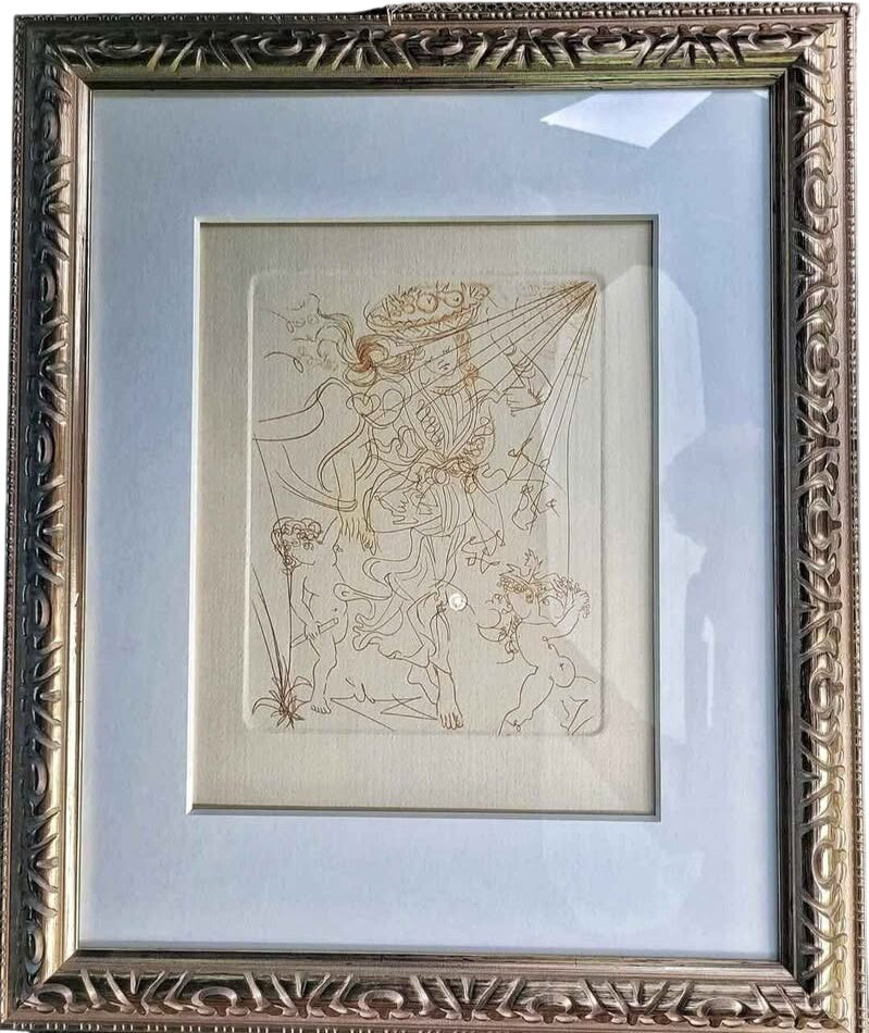 Salvador Dali (1904-1989) "Autumn" Framed Etching