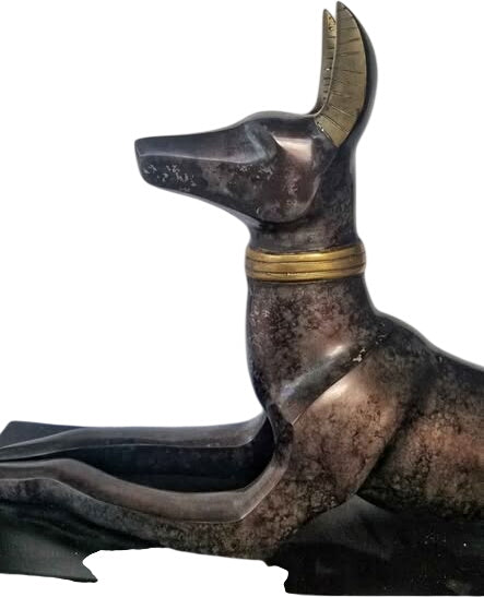 Anubis Egyptian God Metal Sculpture
