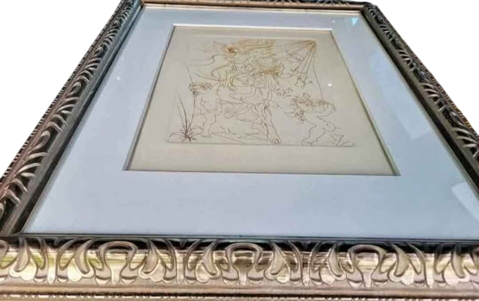 Salvador Dali (1904-1989) "Autumn" Framed Etching