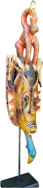 Authentic Large Ceremonial Guro Mask Cote d'Ivoire
