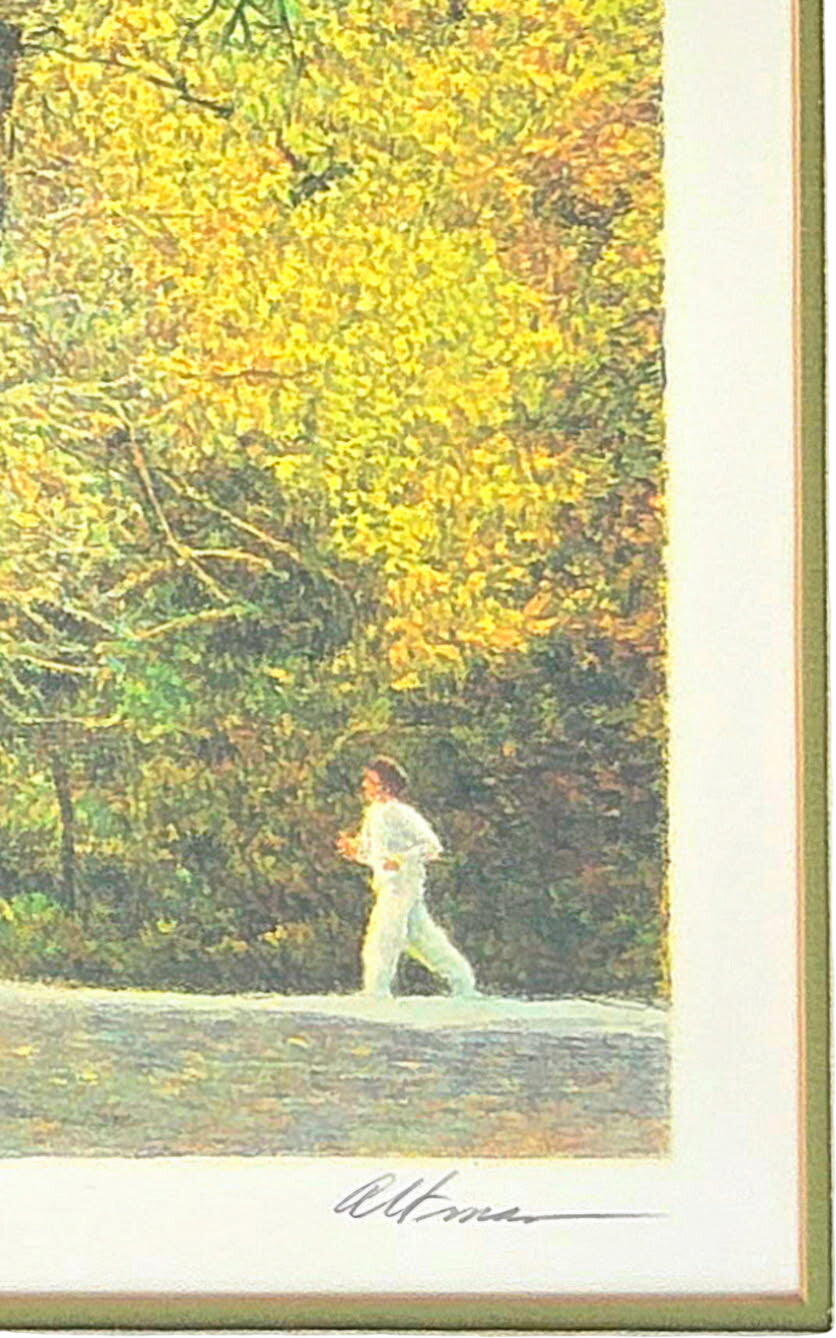 Harold Altman "Jogging, Central Park II " 1960 Limited Edition Signed