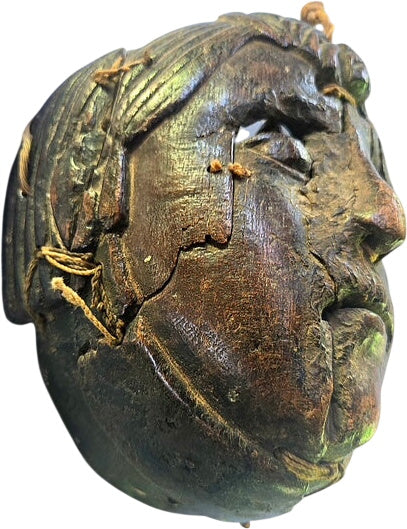 Antique Mox Dance Mask Hand-Carved Guatemalan