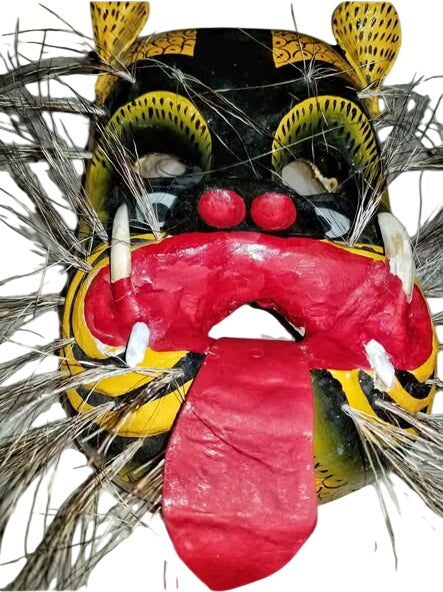 Old Traditional Jaguar Mask from Olinala Guerrero Mexico
