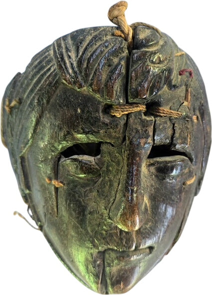 Antique Mox Dance Mask Hand-Carved Guatemalan