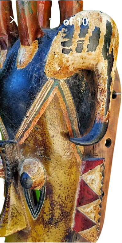 Authentic Large Ceremonial Guro Mask Cote d'Ivoire