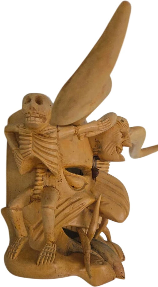 Juan Horta Plain Devil Mask Wood Carving