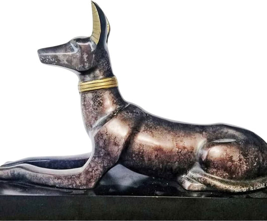 Anubis Egyptian God Metal Sculpture