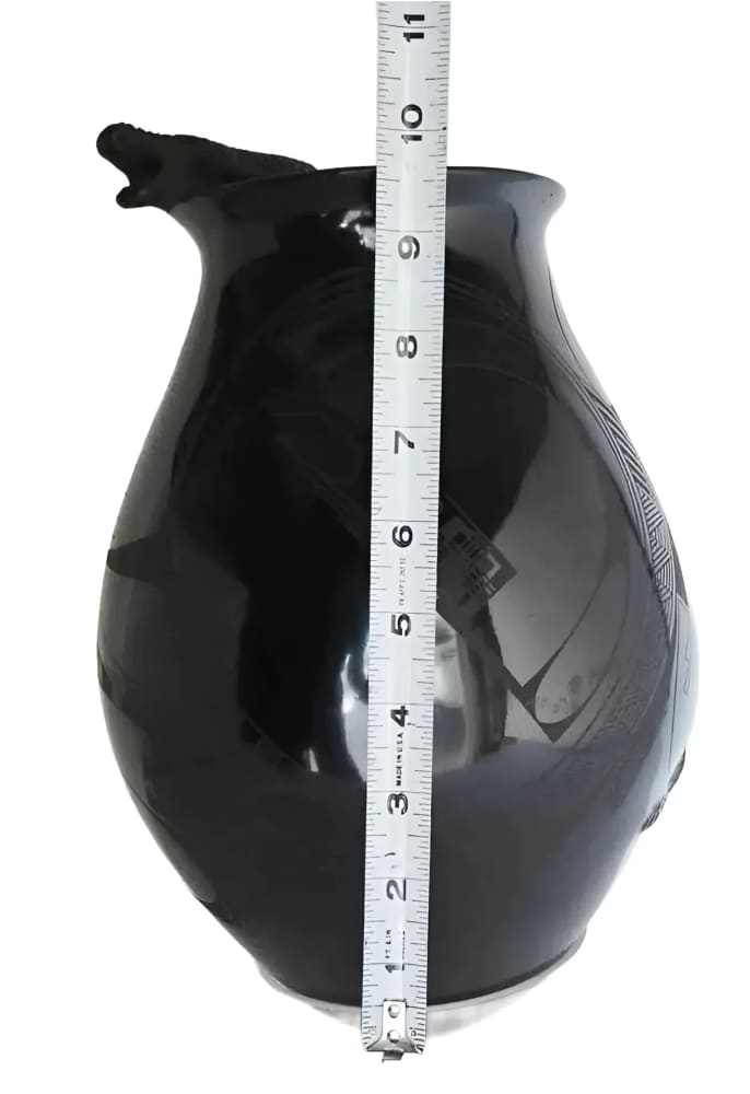 Rita Talavera Signed Black Ortiz Vase - Re - psychles Vintage Shop & Art Gallery