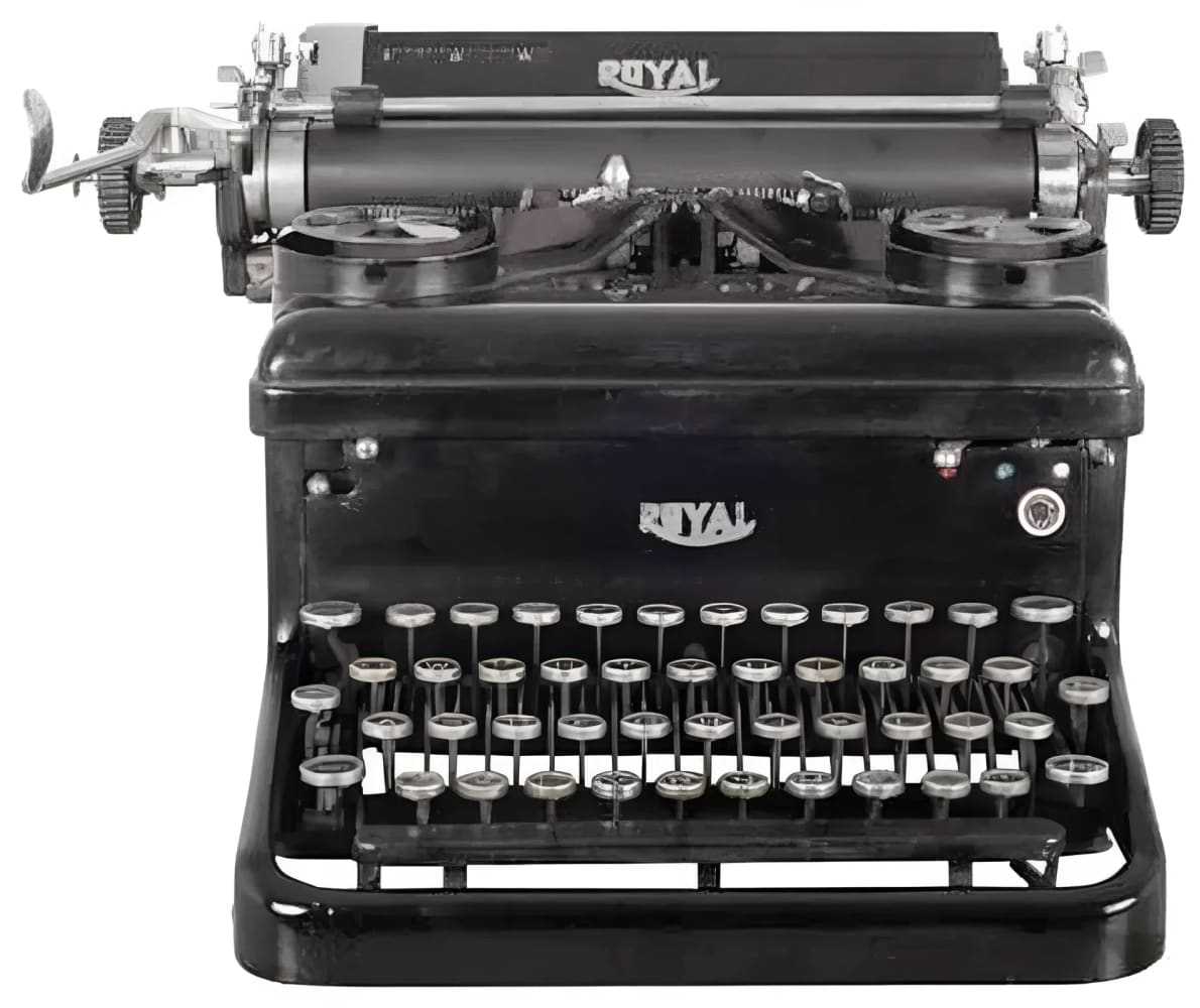 Royal Typewriter T-shirt by h.m. Peavy