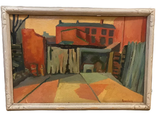 Samuel Rosenberg Signed Oil On Masonite