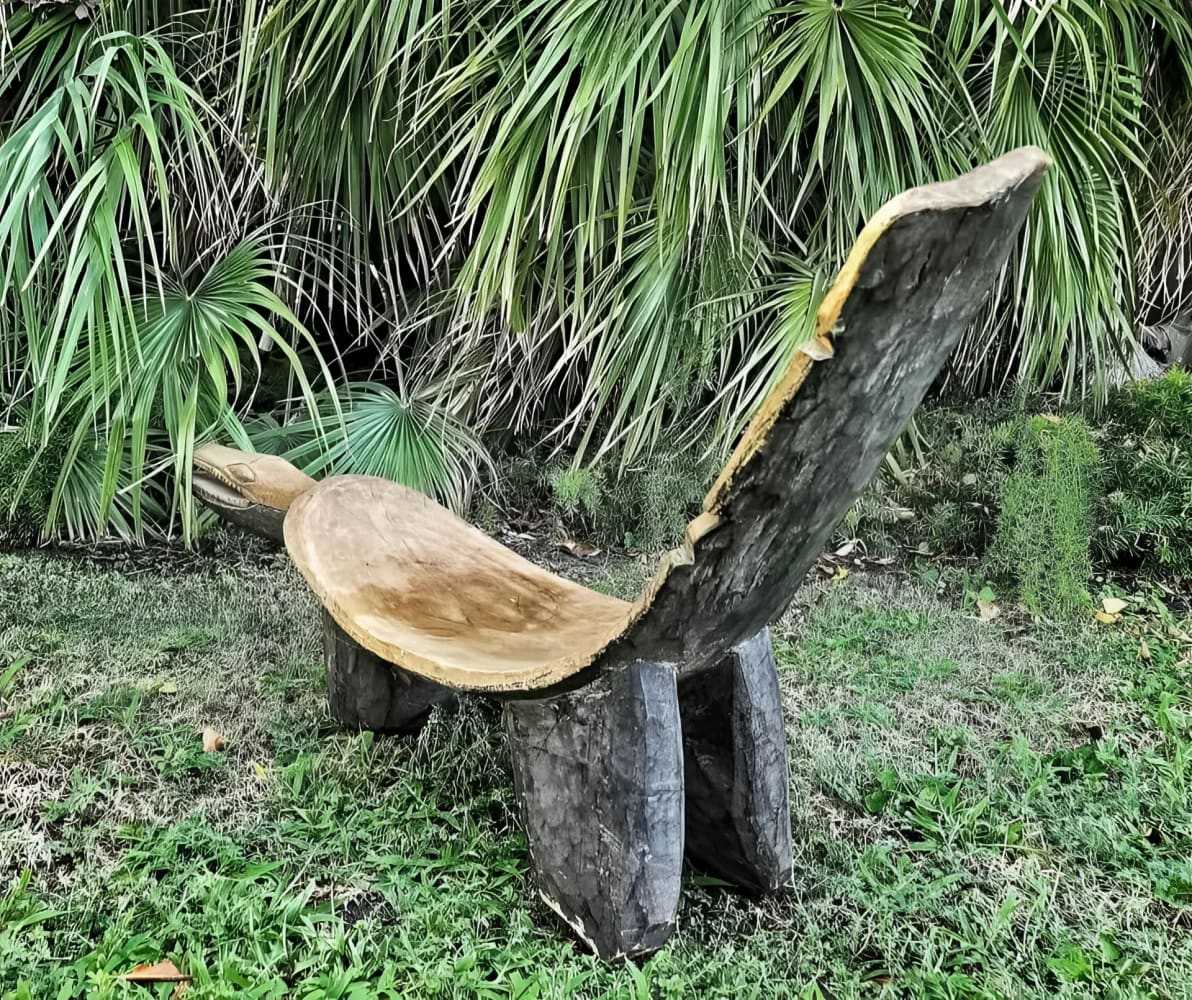 Senufo Crocodile Handcarved Antique Bench - Re - psychles Vintage Shop & Art Gallery