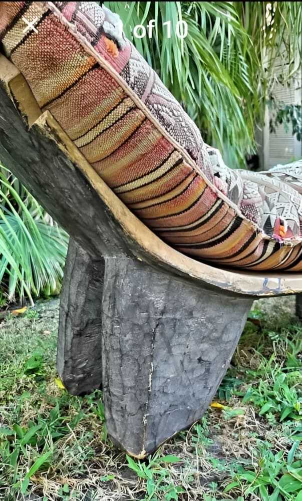 Senufo Crocodile Handcarved Antique Bench - Re - psychles Vintage Shop & Art Gallery